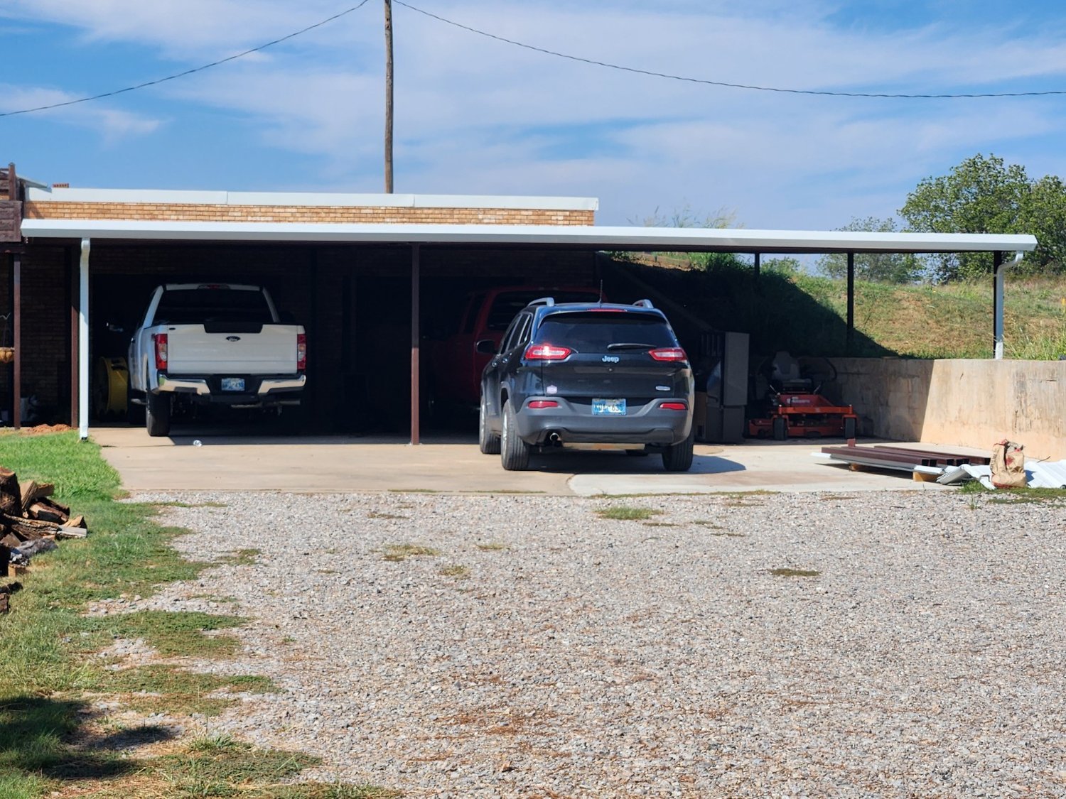 Custom steel carport