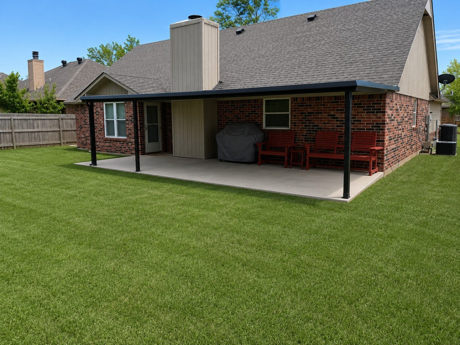 Black patio cover
