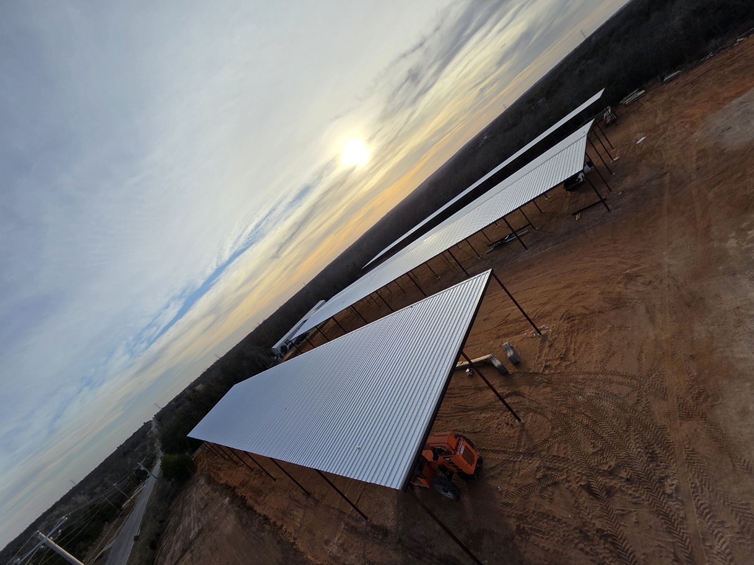 Large commercial covered storage structures